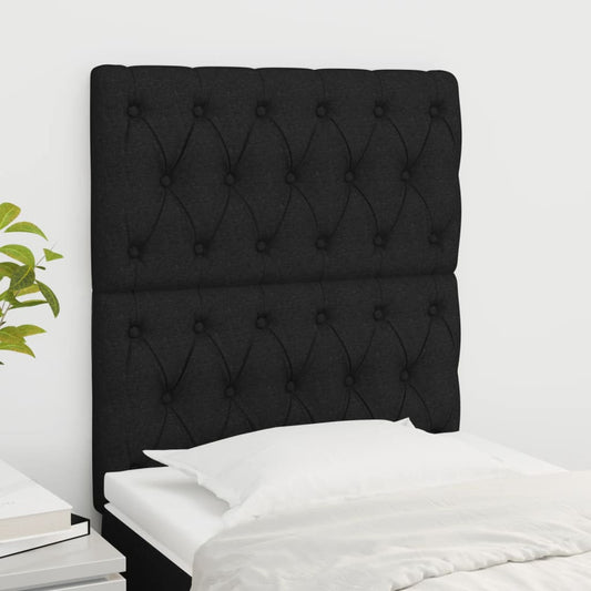 Kopfteile 2 Stk. Schwarz 80x7x78/88 cm Stoff - Pazzar.ch