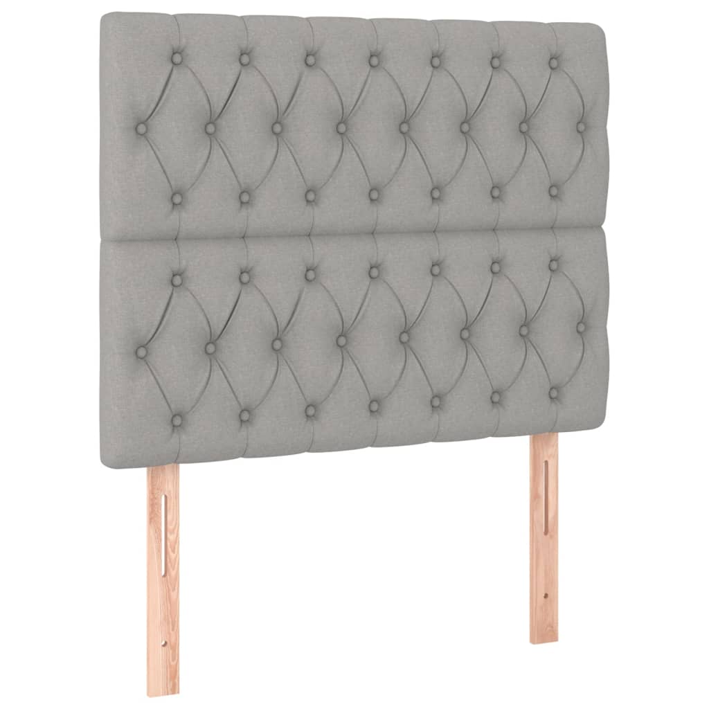 Kopfteile 2 Stk. Hellgrau 90x7x78/88 cm Stoff - Pazzar.ch