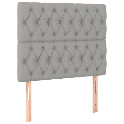Kopfteile 2 Stk. Hellgrau 90x7x78/88 cm Stoff - Pazzar.ch