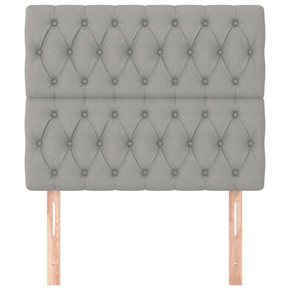 Kopfteile 2 Stk. Hellgrau 90x7x78/88 cm Stoff - Pazzar.ch