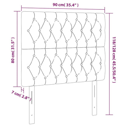 Kopfteile 2 Stk. Hellgrau 90x7x78/88 cm Stoff - Pazzar.ch