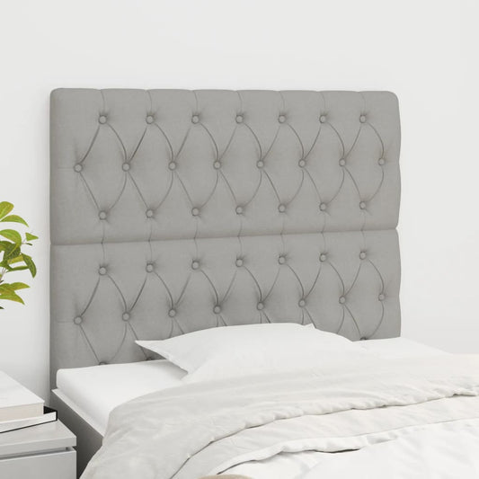 Kopfteile 2 Stk. Hellgrau 90x7x78/88 cm Stoff - Pazzar.ch