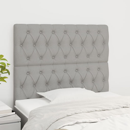 Kopfteile 2 Stk. Hellgrau 100x7x78/88 cm Stoff - Pazzar.ch