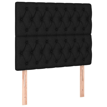 Kopfteile 2 Stk. Schwarz 100x7x78/88 cm Stoff - Pazzar.ch