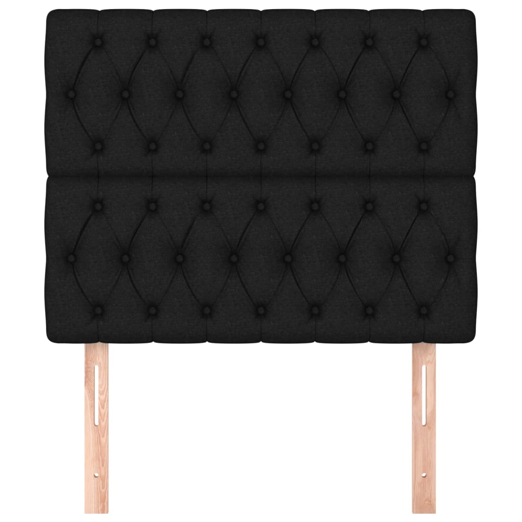Kopfteile 2 Stk. Schwarz 100x7x78/88 cm Stoff - Pazzar.ch