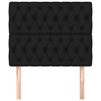 Kopfteile 2 Stk. Schwarz 100x7x78/88 cm Stoff - Pazzar.ch