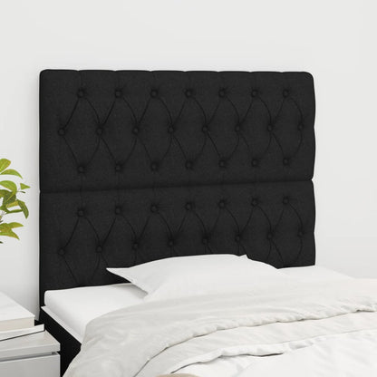 Kopfteile 2 Stk. Schwarz 100x7x78/88 cm Stoff - Pazzar.ch