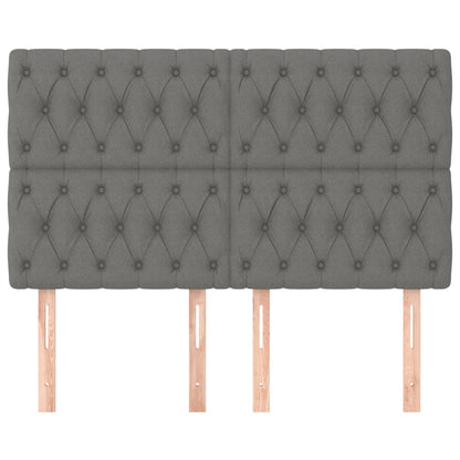 Kopfteile 4 Stk. Dunkelgrau 72x7x78/88 cm Stoff - Pazzar.ch