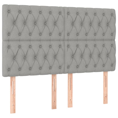 Kopfteile 4 Stk. Hellgrau 80x7x78/88 cm Stoff - Pazzar.ch