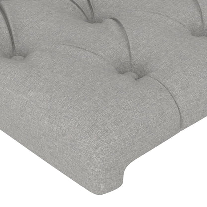 Kopfteile 4 Stk. Hellgrau 80x7x78/88 cm Stoff - Pazzar.ch