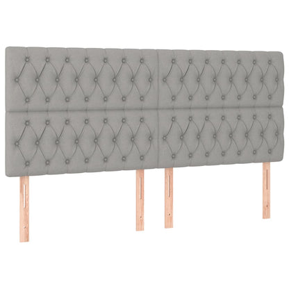 Kopfteile 4 Stk. Hellgrau 100x7x78/88 cm Stoff - Pazzar.ch