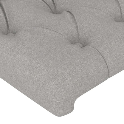 Kopfteile 4 Stk. Hellgrau 100x7x78/88 cm Stoff - Pazzar.ch