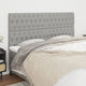 Kopfteile 4 Stk. Hellgrau 100x7x78/88 cm Stoff
