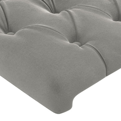 Kopfteile 2 Stk. Hellgrau 100x7x78/88 cm Samt - Pazzar.ch