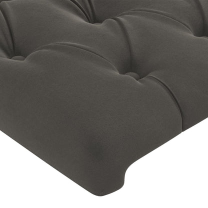 Kopfteile 2 Stk. Dunkelgrau 100x7x78/88 cm Samt - Pazzar.ch