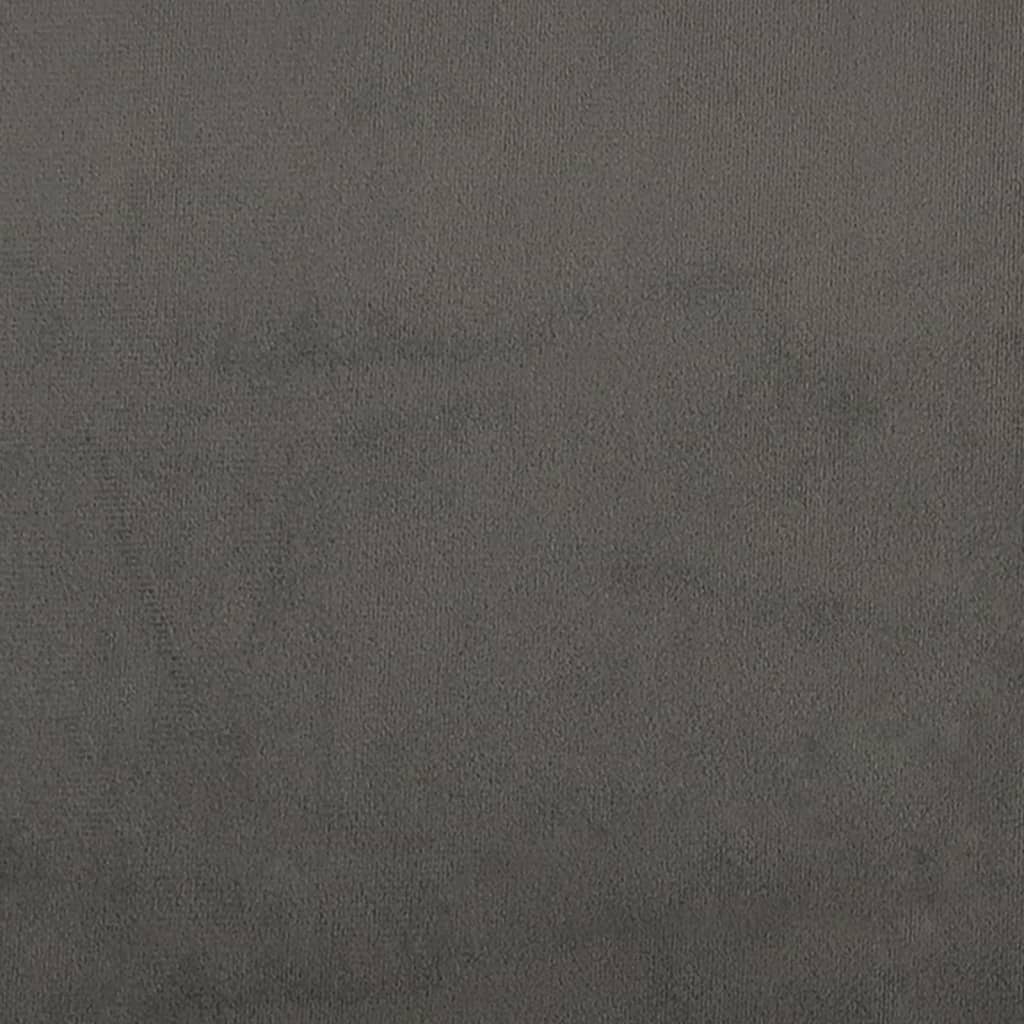 Kopfteile 2 Stk. Dunkelgrau 100x7x78/88 cm Samt