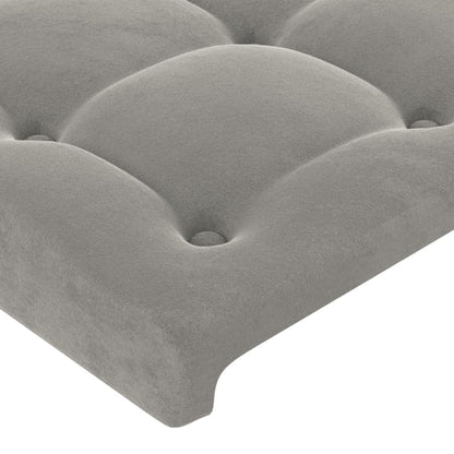 Kopfteile 2 Stk. Hellgrau 100x5x78/88 cm Samt - Pazzar.ch