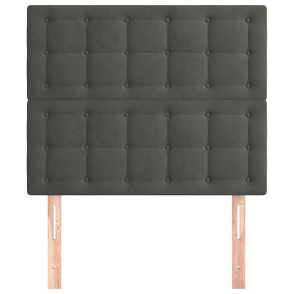 Kopfteile 2 Stk. Dunkelgrau 100x5x78/88 cm Samt - Pazzar.ch