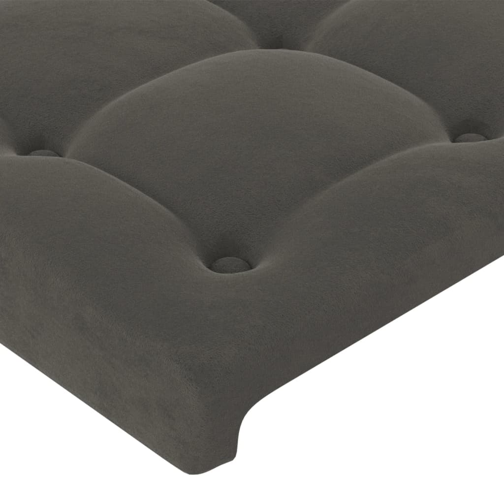 Kopfteile 2 Stk. Dunkelgrau 100x5x78/88 cm Samt - Pazzar.ch