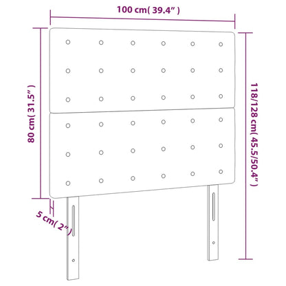 Kopfteile 2 Stk. Dunkelgrau 100x5x78/88 cm Samt - Pazzar.ch