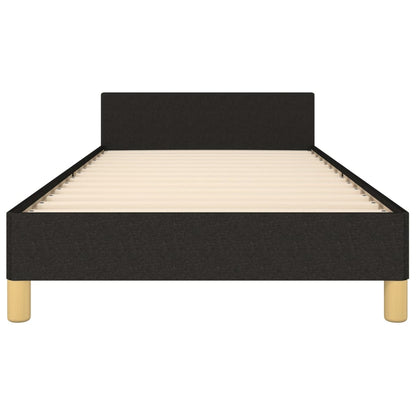 Bettgestell mit Kopfteil Schwarz 80x200 cm Stoff - Pazzar.ch