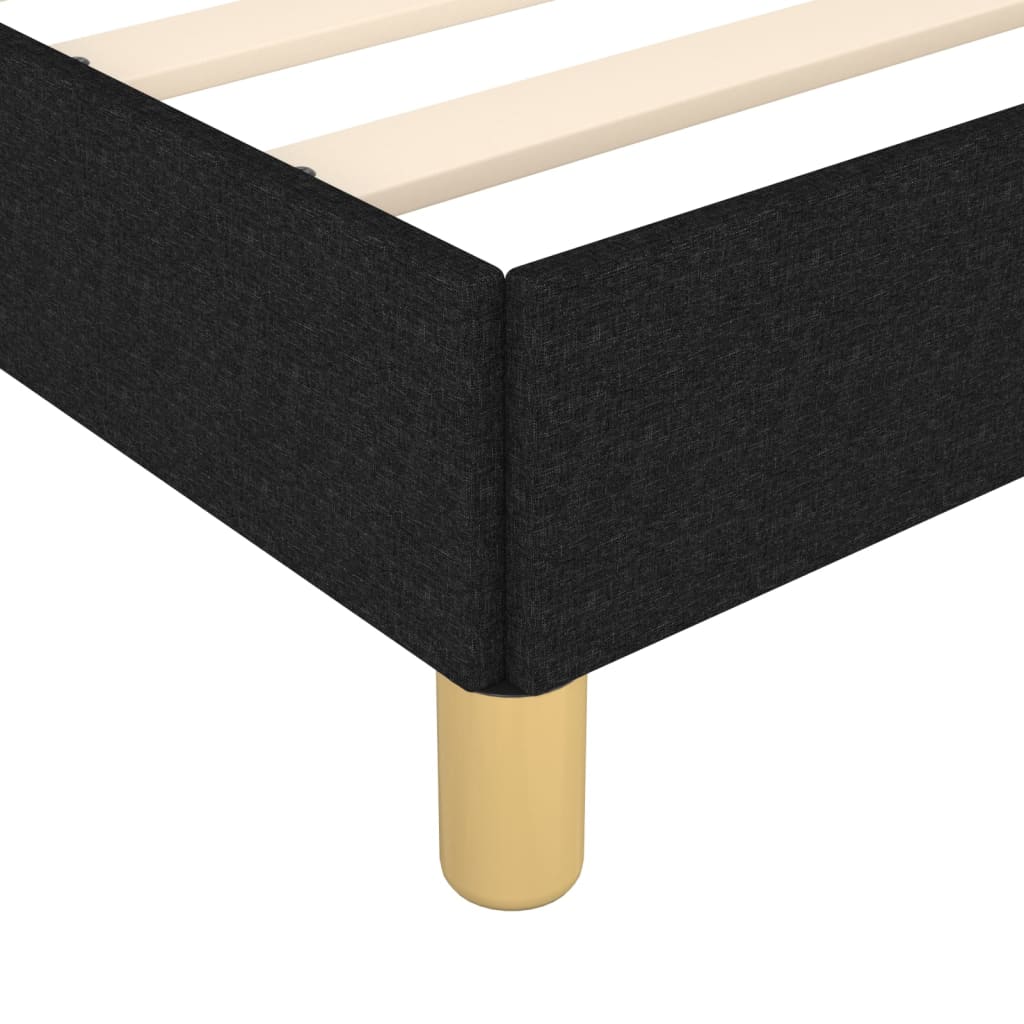 Bettgestell mit Kopfteil Schwarz 80x200 cm Stoff - Pazzar.ch