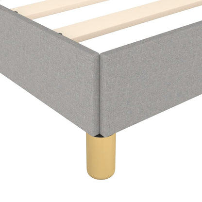 Bettgestell mit Kopfteil Hellgrau 90x200 cm Stoff - Pazzar.ch