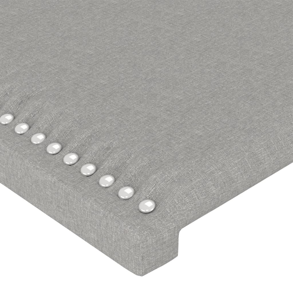 Bettgestell mit Kopfteil Hellgrau 90x200 cm Stoff - Pazzar.ch