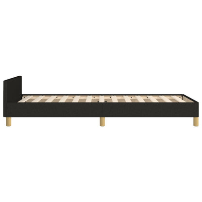 Bettgestell mit Kopfteil Schwarz 90x200 cm Stoff - Pazzar.ch