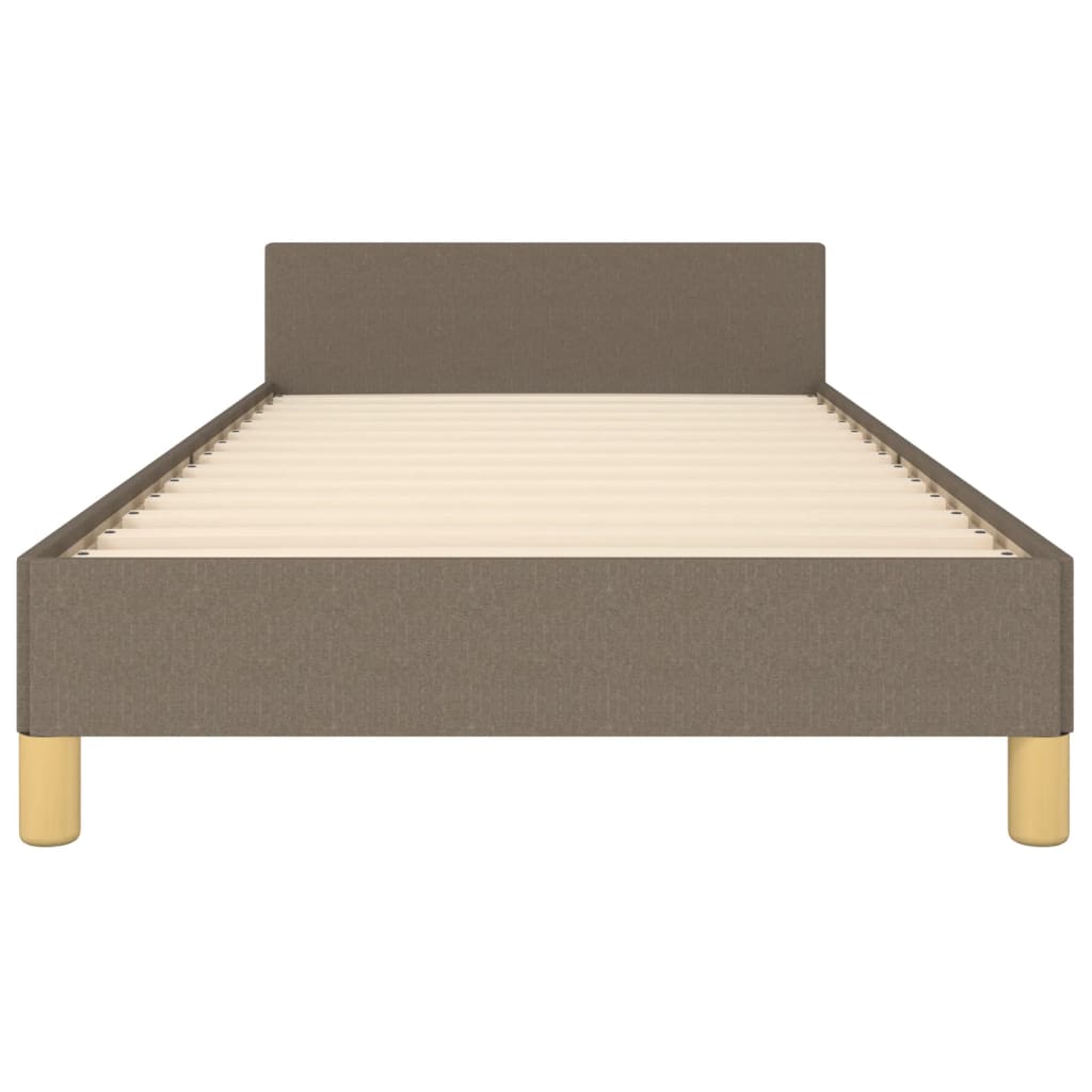 Bettgestell mit Kopfteil Taupe 90x200 cm Stoff - Pazzar.ch