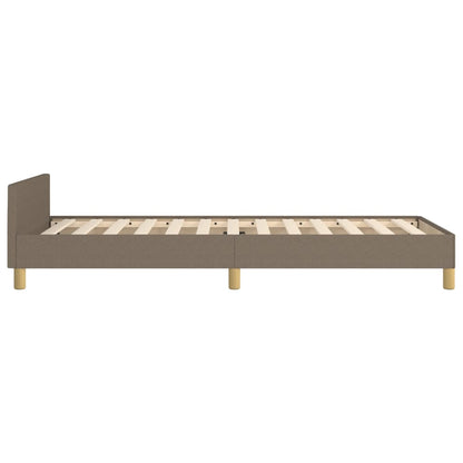 Bettgestell mit Kopfteil Taupe 90x200 cm Stoff - Pazzar.ch