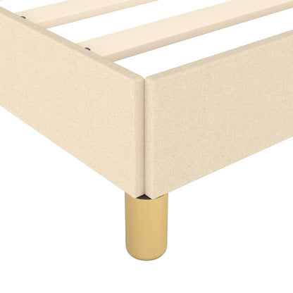 Bettgestell mit Kopfteil Creme 100x200 cm Stoff - Pazzar.ch