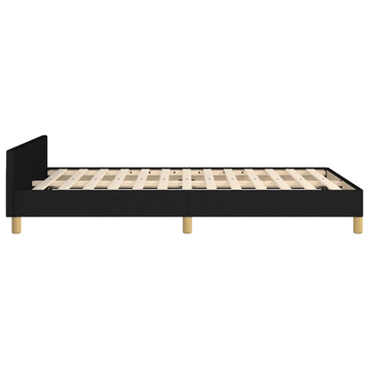 Bettgestell mit Kopfteil Schwarz 120x200 cm Stoff - Pazzar.ch
