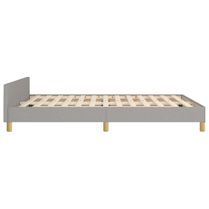 Bettgestell mit Kopfteil Hellgrau 140x190 cm Stoff - Pazzar.ch