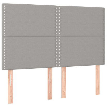 Bettgestell mit Kopfteil Hellgrau 140x190 cm Stoff - Pazzar.ch