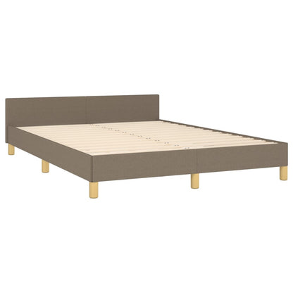 Bettgestell mit Kopfteil Taupe 140x190 cm Stoff - Pazzar.ch