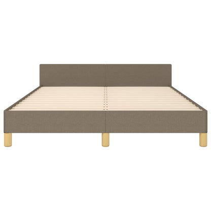 Bettgestell mit Kopfteil Taupe 140x190 cm Stoff - Pazzar.ch