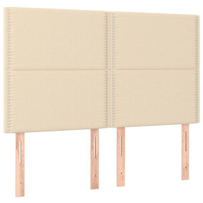 Bettgestell mit Kopfteil Creme 140x190 cm Stoff - Pazzar.ch