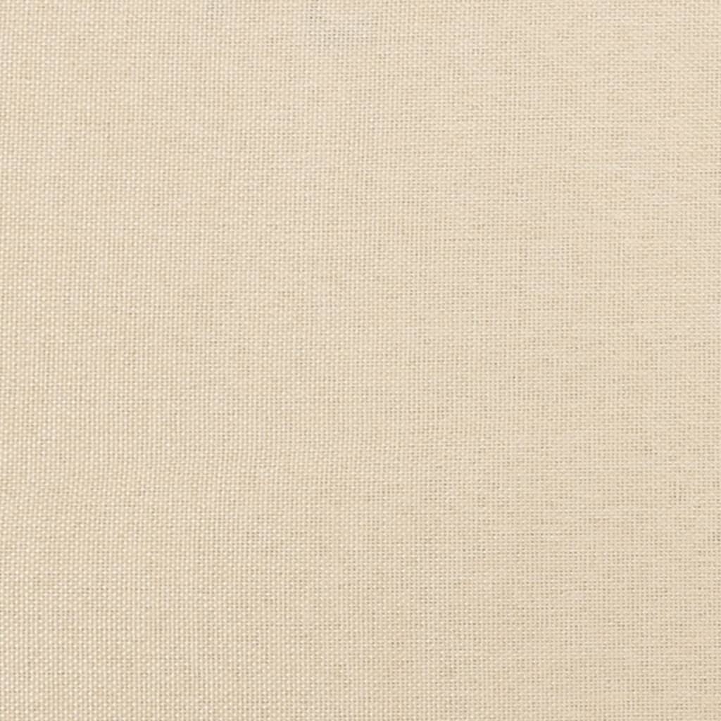 Bettgestell mit Kopfteil Creme 140x190 cm Stoff - Pazzar.ch