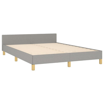 Bettgestell mit Kopfteil Hellgrau 140x200 cm Stoff - Pazzar.ch