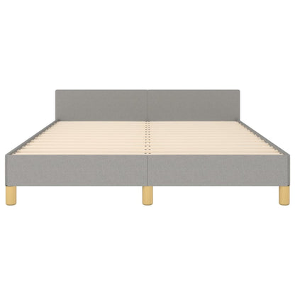 Bettgestell mit Kopfteil Hellgrau 140x200 cm Stoff - Pazzar.ch