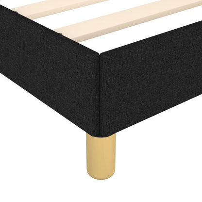Bettgestell mit Kopfteil Schwarz 140x200 cm Stoff - Pazzar.ch