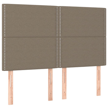 Bettgestell mit Kopfteil Taupe 140x200 cm Stoff - Pazzar.ch