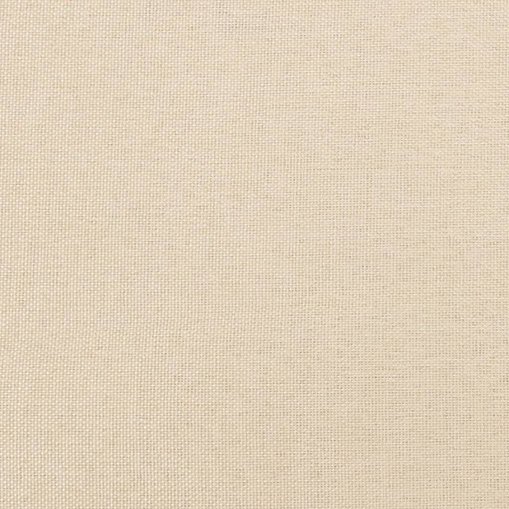 Bettgestell mit Kopfteil Creme 140x200 cm Stoff - Pazzar.ch
