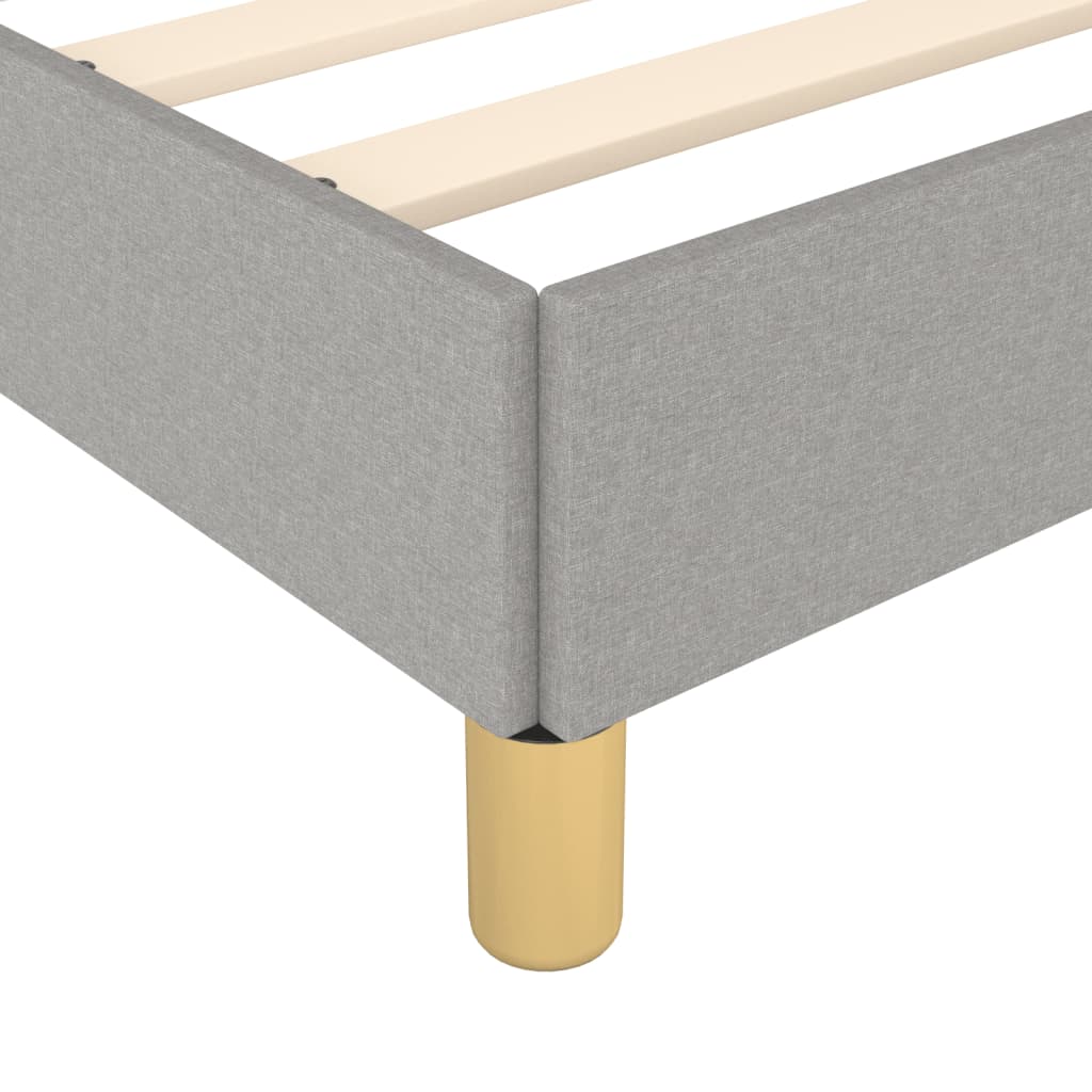 Bettgestell mit Kopfteil Hellgrau 180x200 cm Stoff - Pazzar.ch