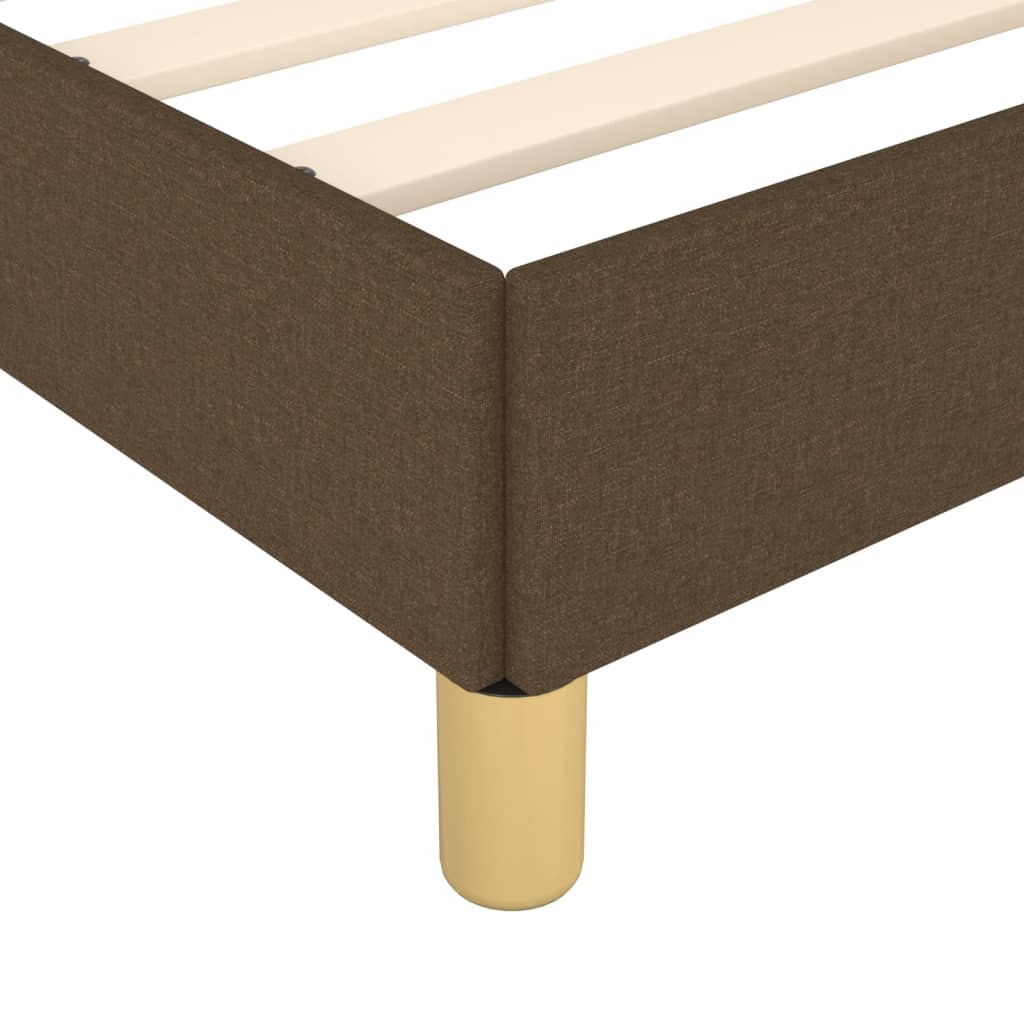 Bettgestell mit Kopfteil Dunkelbraun 180x200 cm Stoff - Pazzar.ch