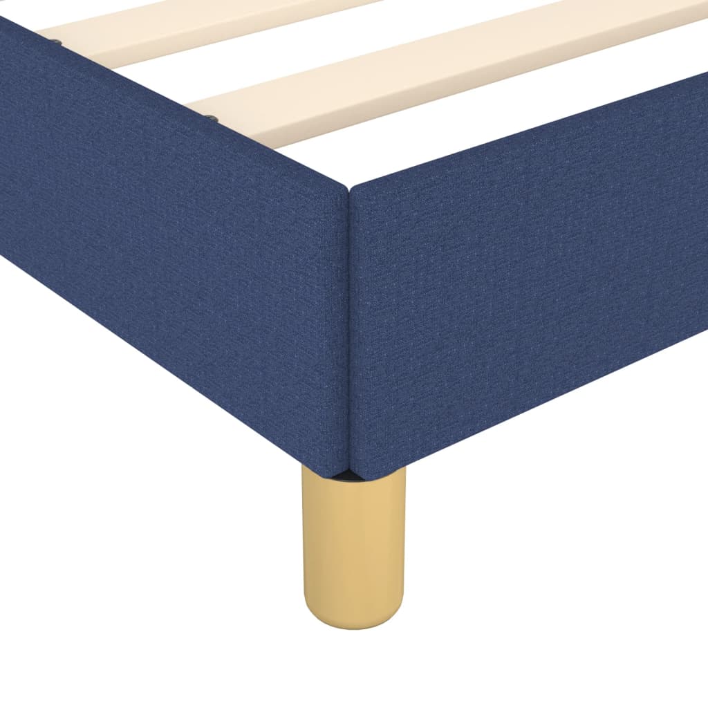 Bettgestell mit Kopfteil Blau 200x200 cm Stoff - Pazzar.ch