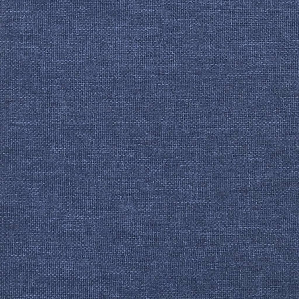 Bettgestell mit Kopfteil Blau 200x200 cm Stoff - Pazzar.ch