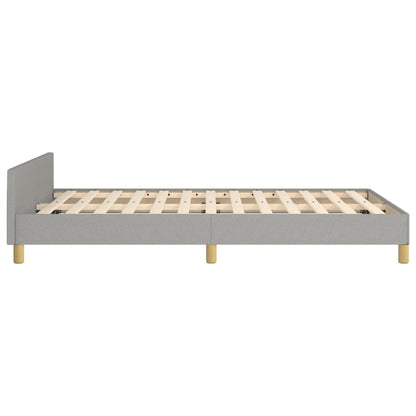 Bettgestell mit Kopfteil Hellgrau 120x200 cm Stoff - Pazzar.ch