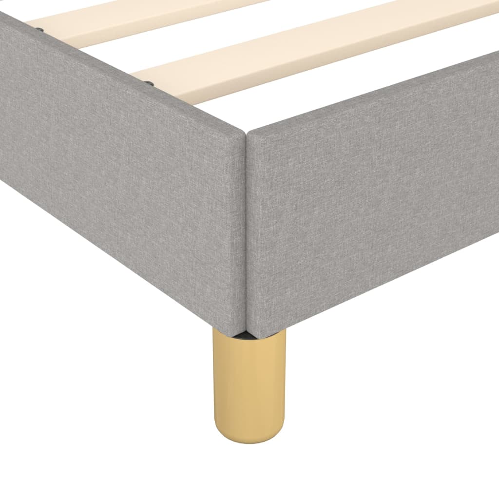 Bettgestell mit Kopfteil Hellgrau 120x200 cm Stoff - Pazzar.ch